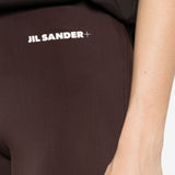 Leggings con logo in marrone Jil Sander - donna 