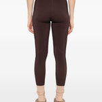 Leggings con logo in marrone Jil Sander - donna 