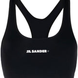 Reggiseno sportivo con logo in nero Jil Sander - donna 