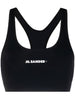 Reggiseno sportivo con logo in nero Jil Sander - donna