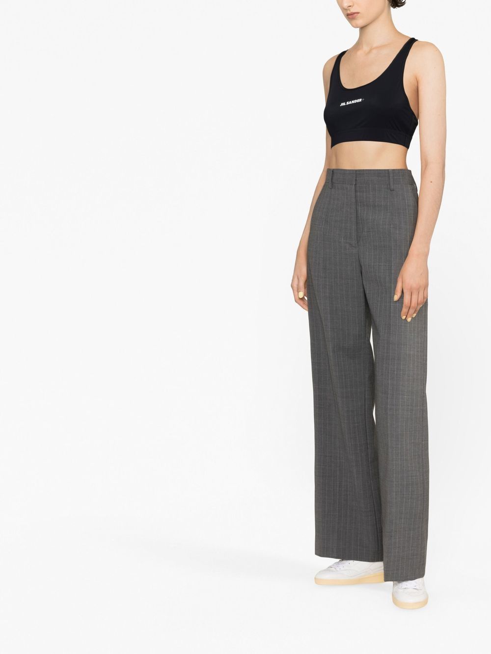 Reggiseno sportivo con logo in nero Jil Sander - donna 