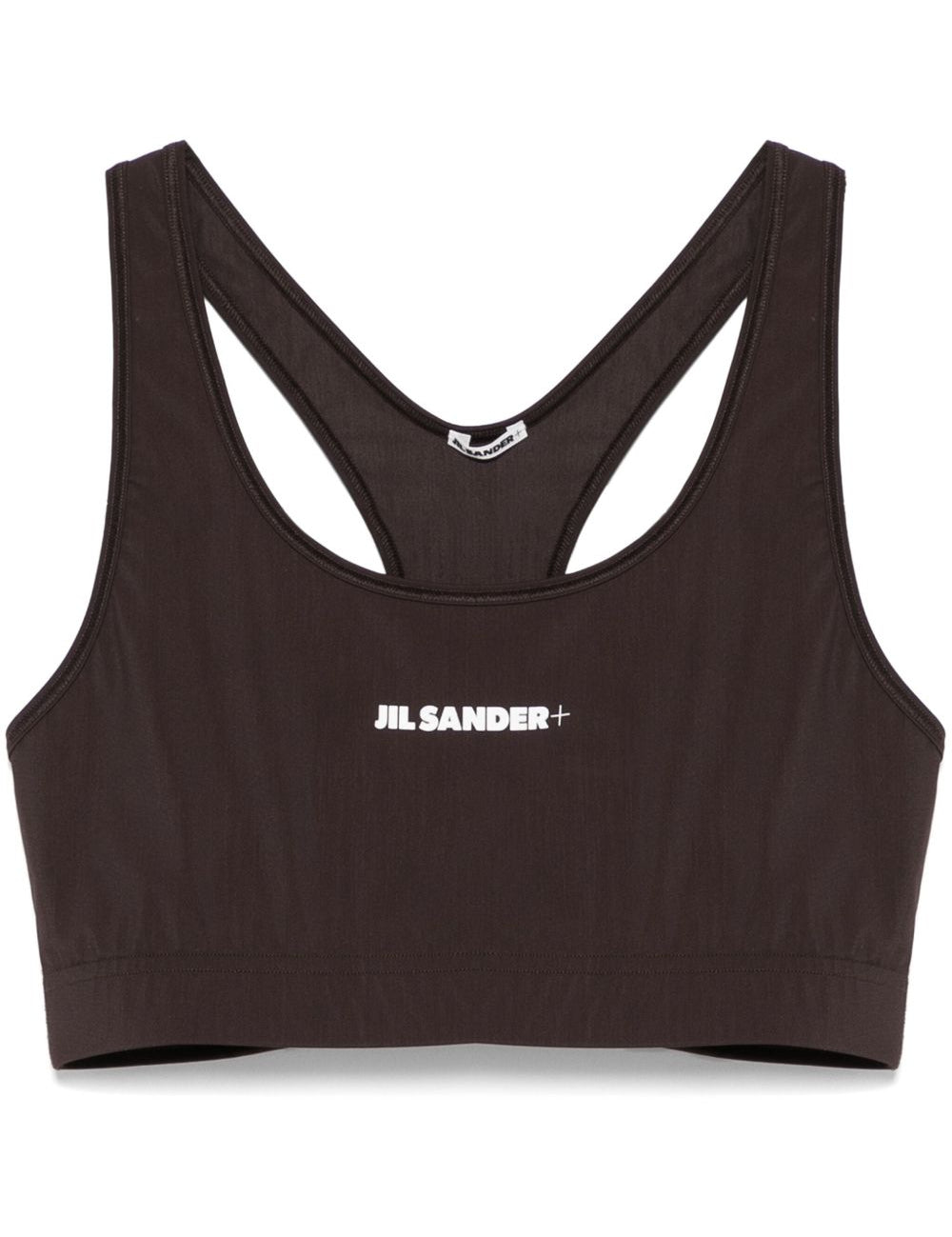 Reggiseno sportivo con logo in marrone Jil Sander - donna 