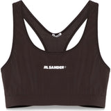 Reggiseno sportivo con logo in marrone Jil Sander - donna 