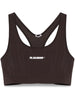 Reggiseno sportivo con logo in marrone Jil Sander - donna