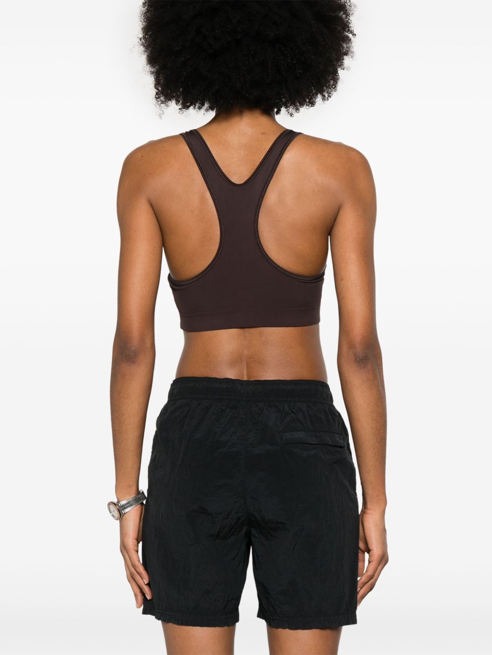 Reggiseno sportivo con logo in marrone Jil Sander - donna 