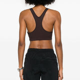 Reggiseno sportivo con logo in marrone Jil Sander - donna 