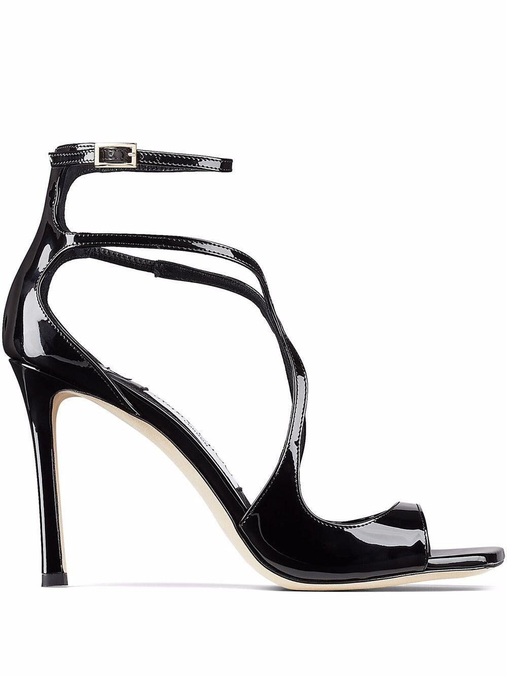 Sandali Azia con punta quadrata in nero Jimmy choo - donna 