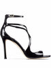 Jimmy Choo Women's Black Azia Square-Toe Sandals