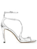 Jimmy Choo Women's Azia Metallic Sandals in Silver