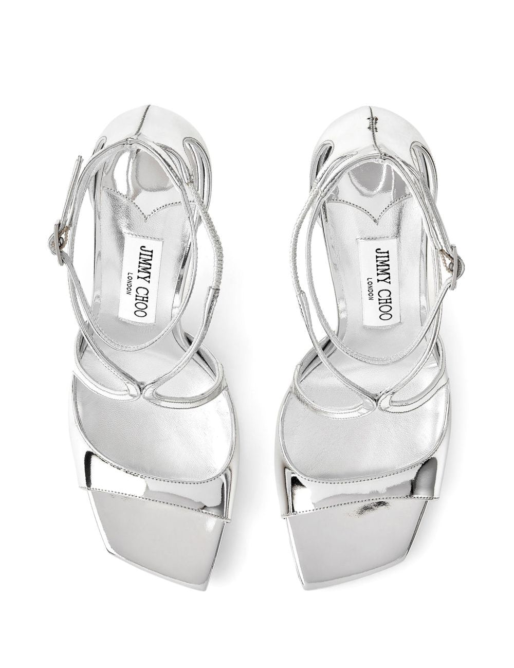 Sandali metallizzati Azia in argento Jimmy choo - donna 