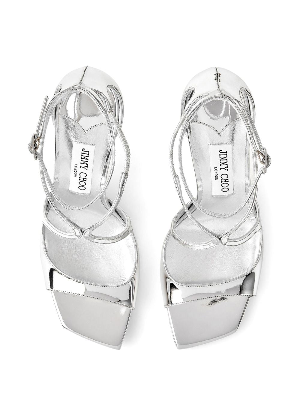 Sandali metallizzati Azia in argento Jimmy choo - donna 
