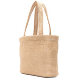 Borsa con logo in raffia in beige Jimmy choo - donna 