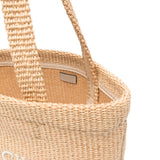 Borsa con logo in raffia in beige Jimmy choo - donna 