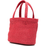 Borsa con logo in raffia in rosso Jimmy choo - donna 