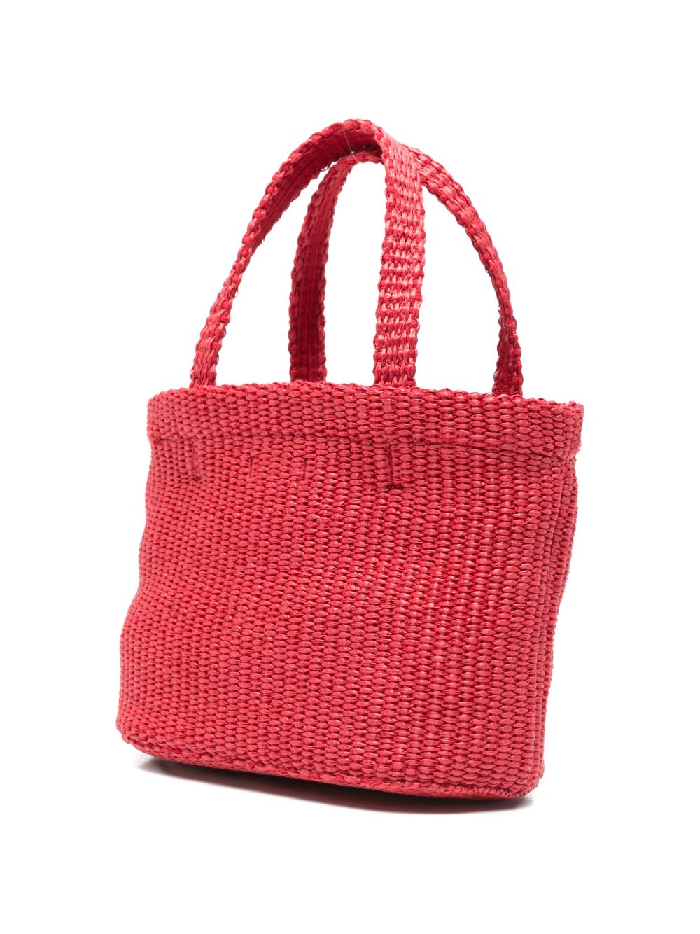 Borsa con logo in raffia in rosso Jimmy choo - donna 