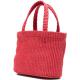 Borsa con logo in raffia in rosso Jimmy choo - donna 