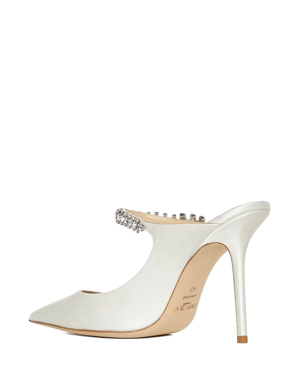 Mules con cristalli bing in bianco Jimmy choo - donna 