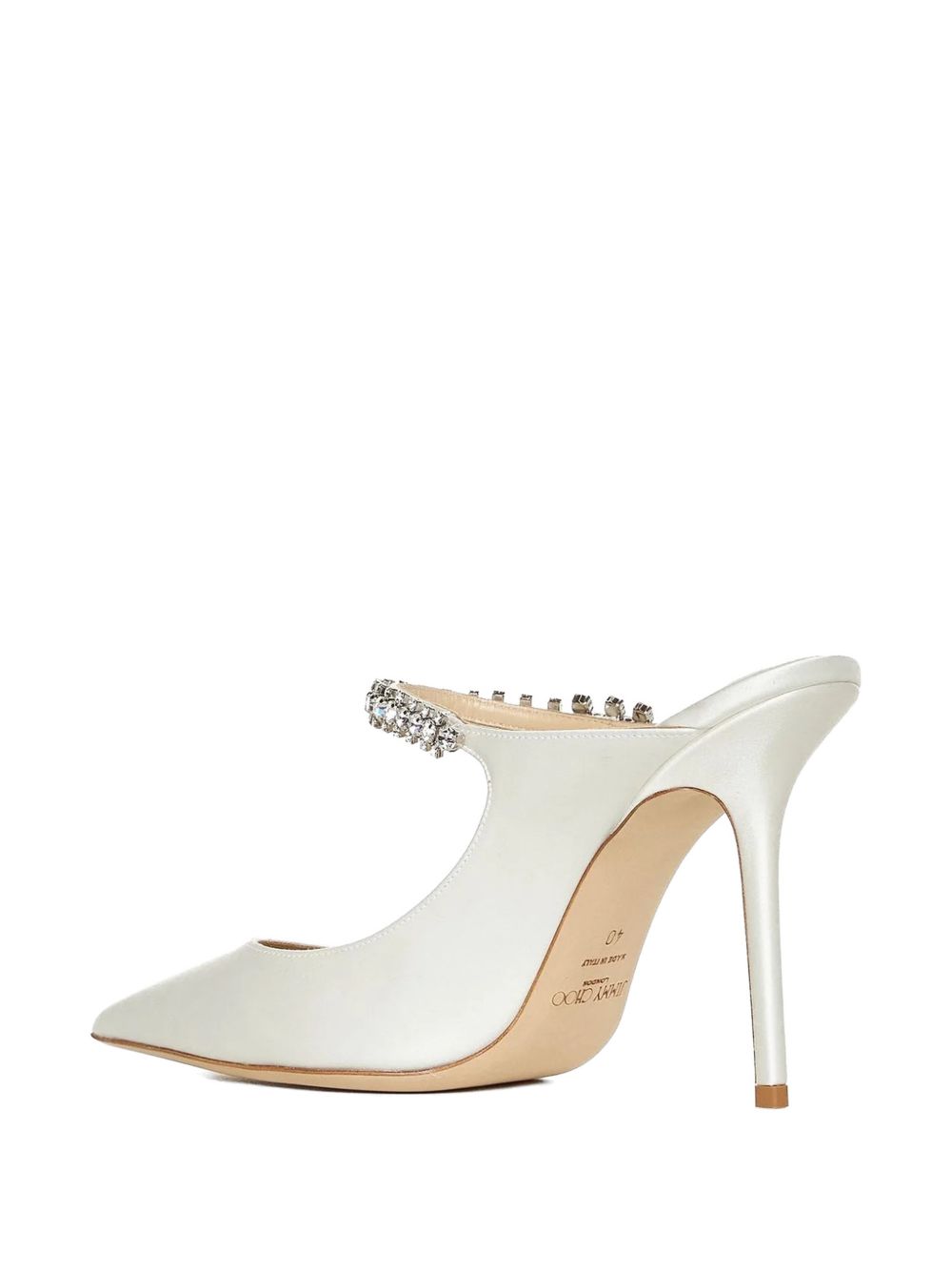 Mules con cristalli bing in bianco Jimmy choo - donna 
