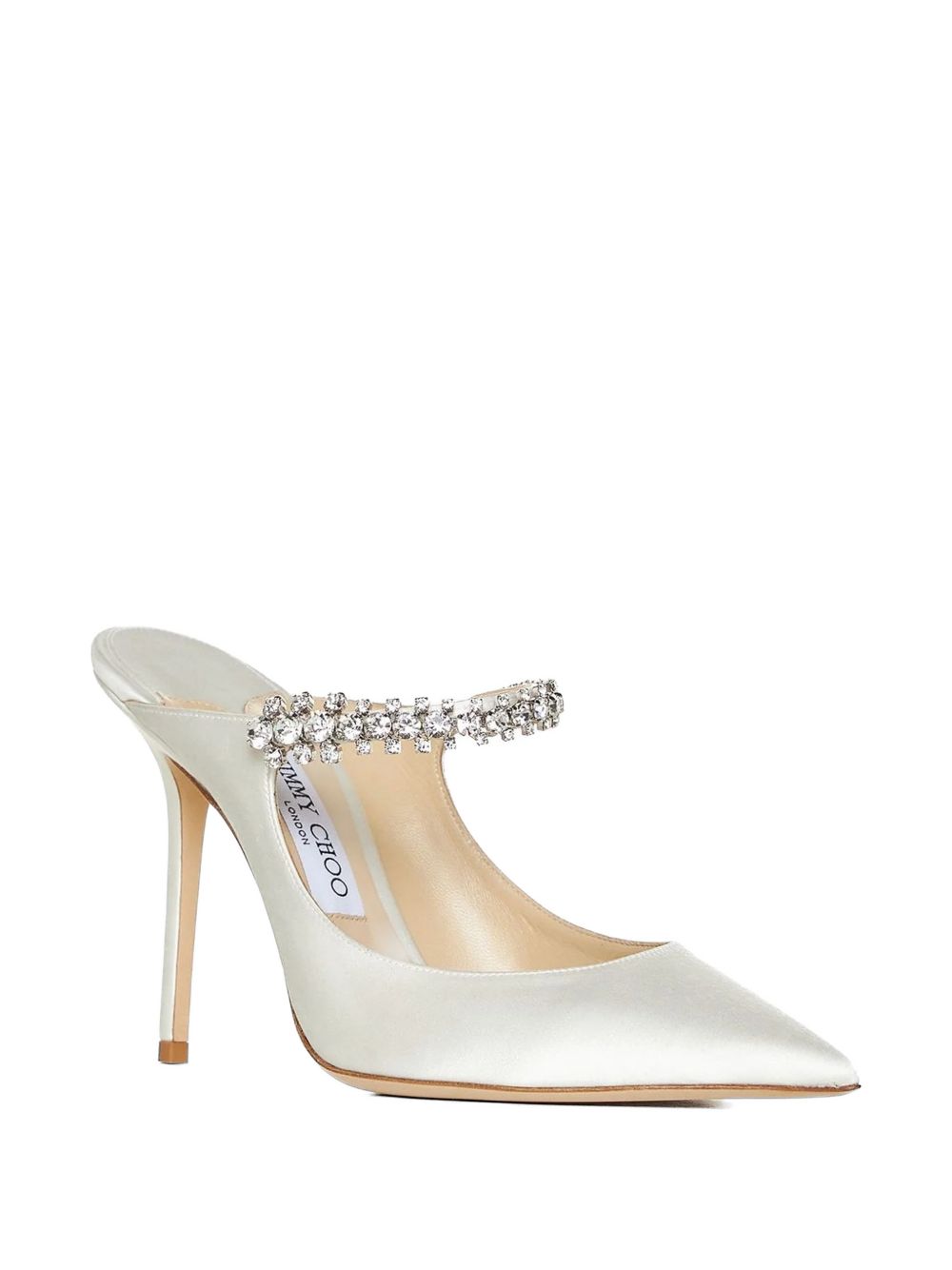 Mules con cristalli bing in bianco Jimmy choo - donna 