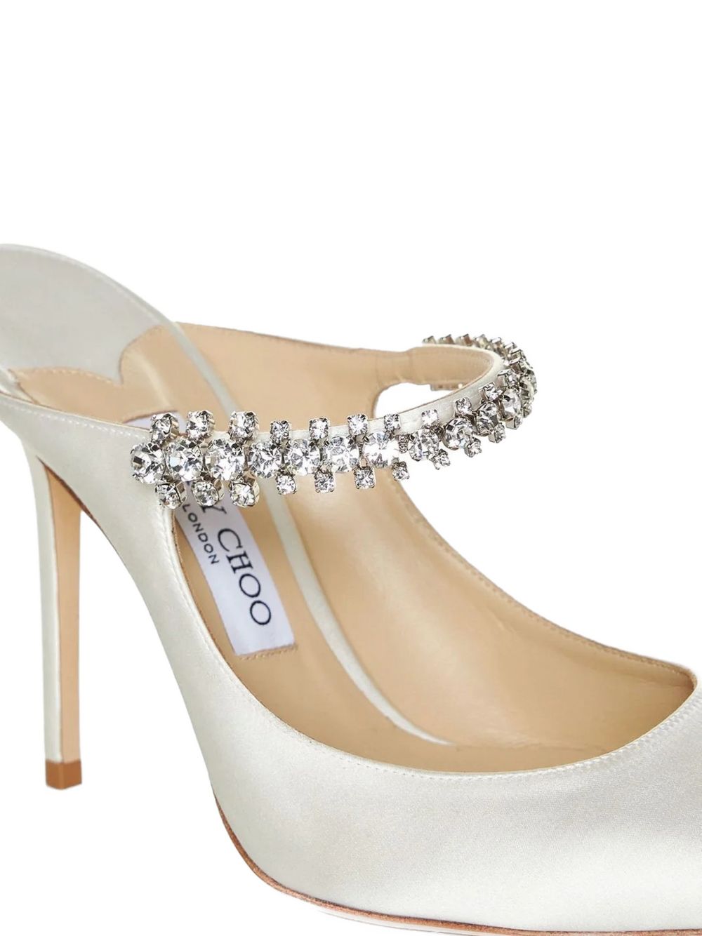 Mules con cristalli bing in bianco Jimmy choo - donna 