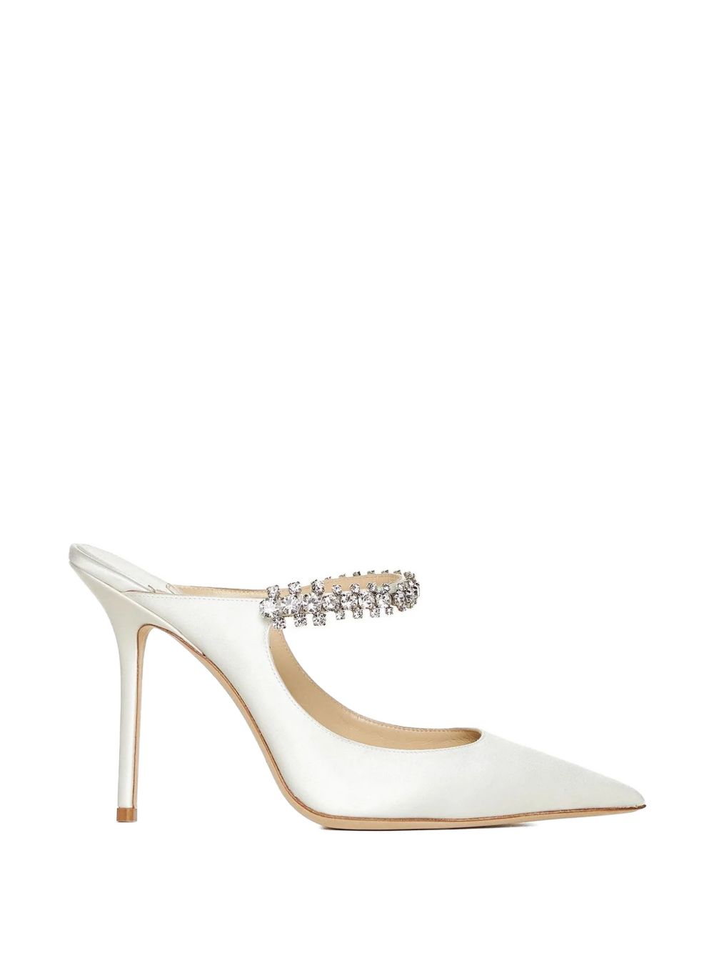 Mules con cristalli bing in bianco Jimmy choo - donna 