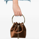 Borsa Bon Bon in marrone e oro Jimmy choo - donna 
