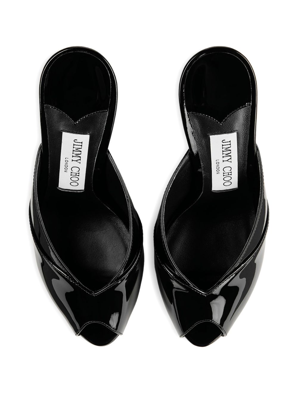 Mules Brigitte con punta aperta in nero Jimmy choo - donna 