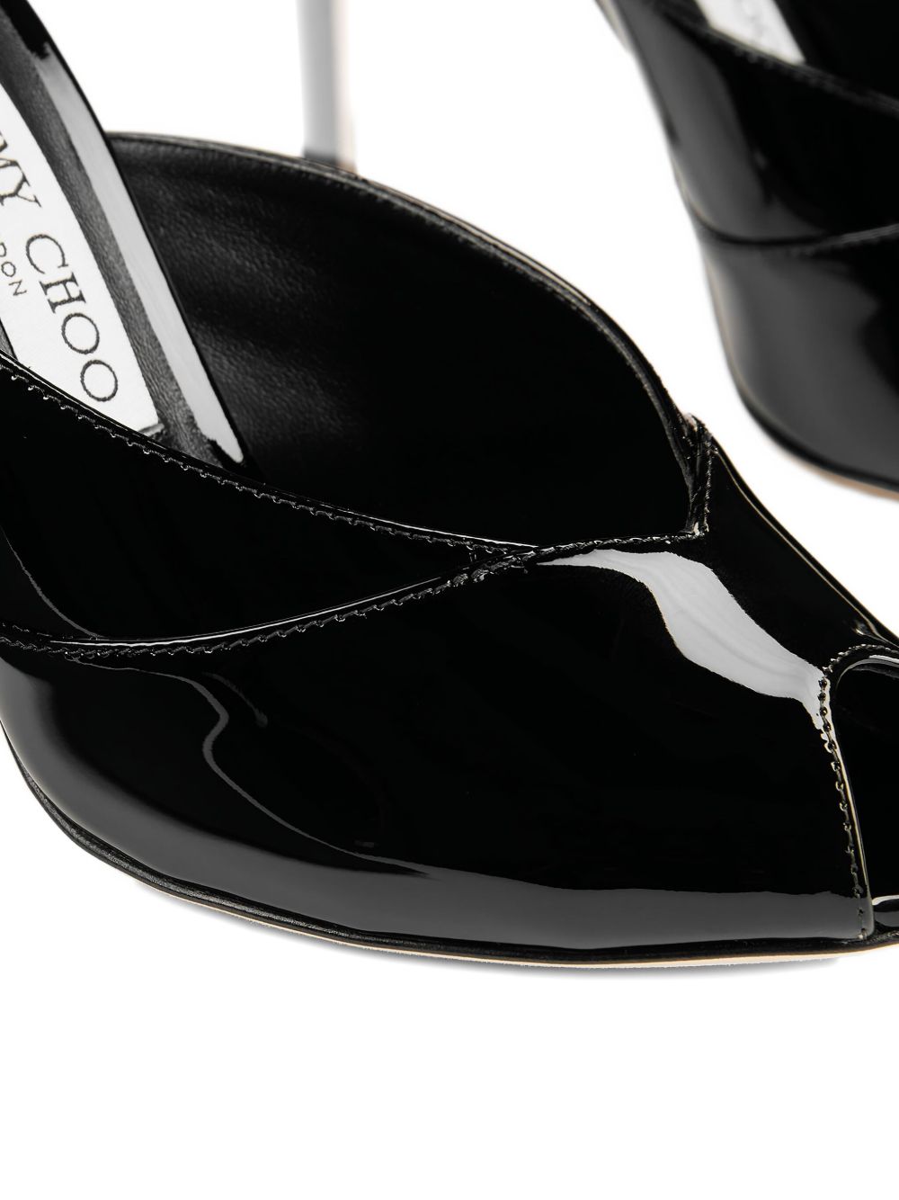 Mules Brigitte con punta aperta in nero Jimmy choo - donna 