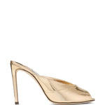 Mules brigitte con finitura metallica in oro Jimmy choo - donna 