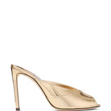 Mules brigitte con finitura metallica in oro Jimmy choo - donna 