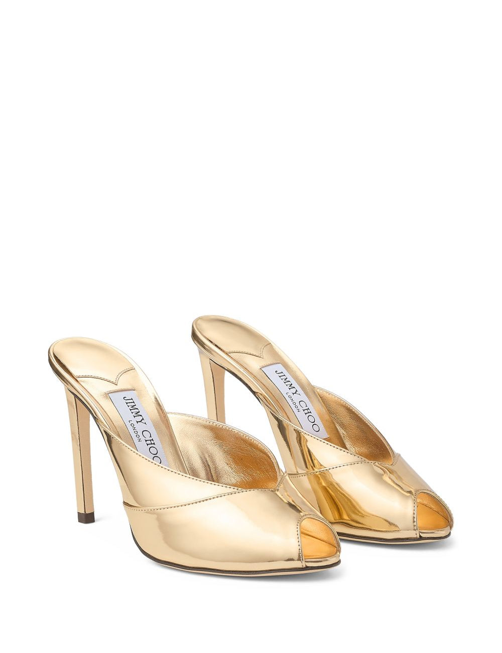 Mules brigitte con finitura metallica in oro Jimmy choo - donna 