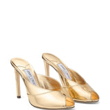 Mules brigitte con finitura metallica in oro Jimmy choo - donna 