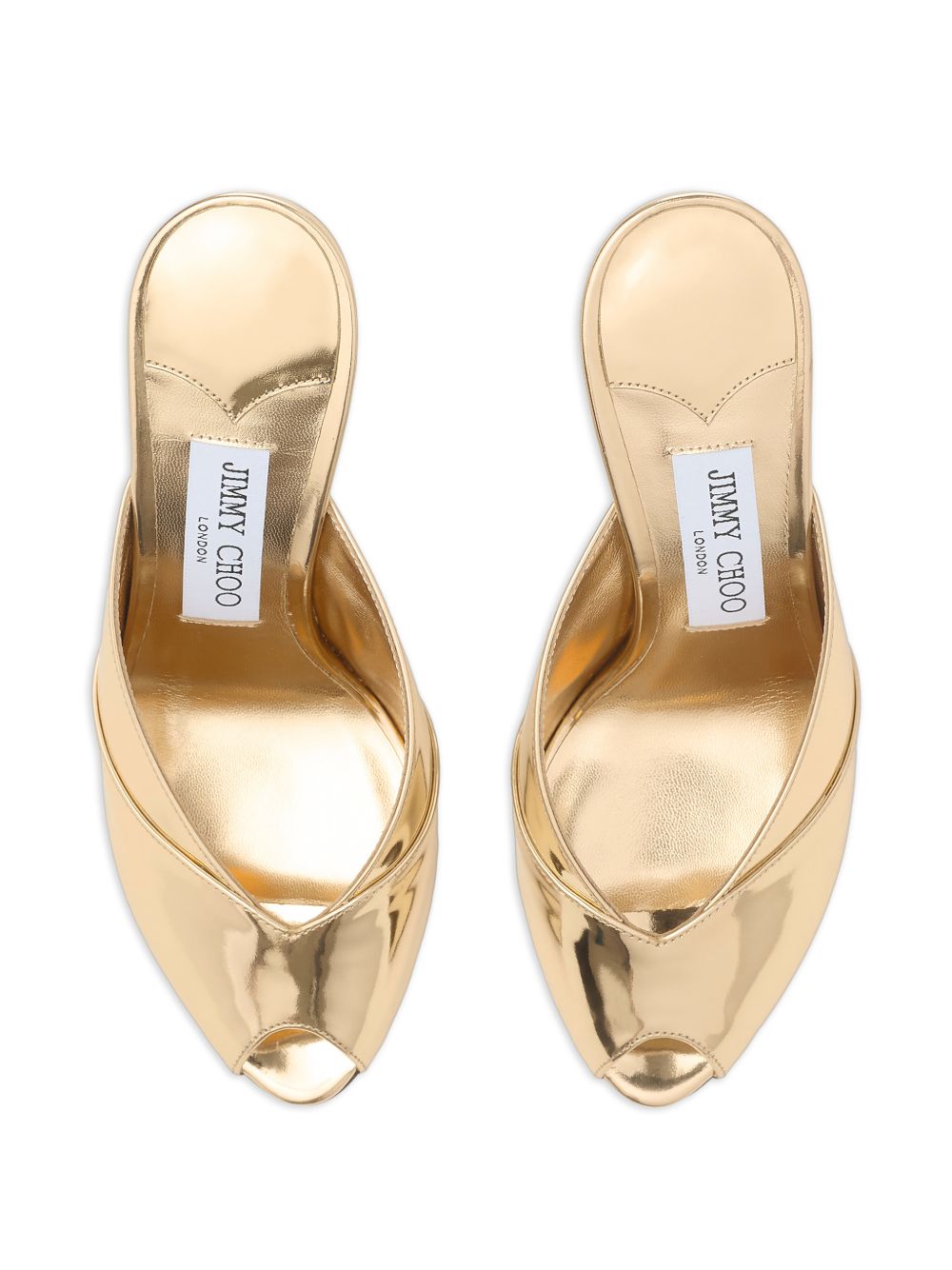 Mules brigitte con finitura metallica in oro Jimmy choo - donna 