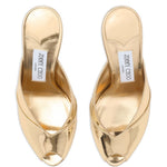 Mules brigitte con finitura metallica in oro Jimmy choo - donna 
