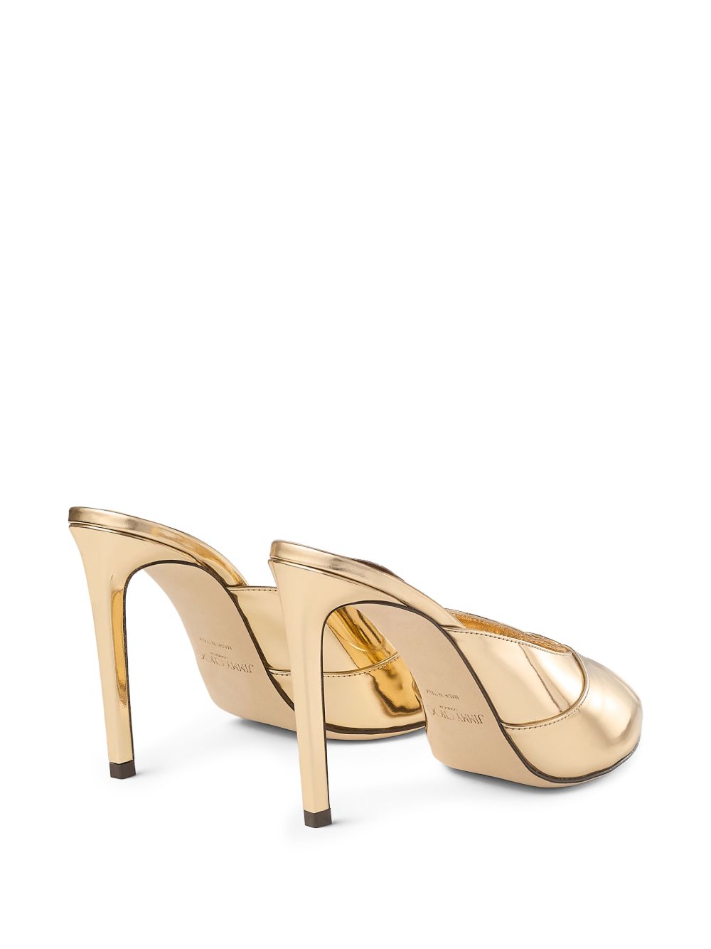 Mules brigitte con finitura metallica in oro Jimmy choo - donna 