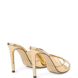 Mules brigitte con finitura metallica in oro Jimmy choo - donna 