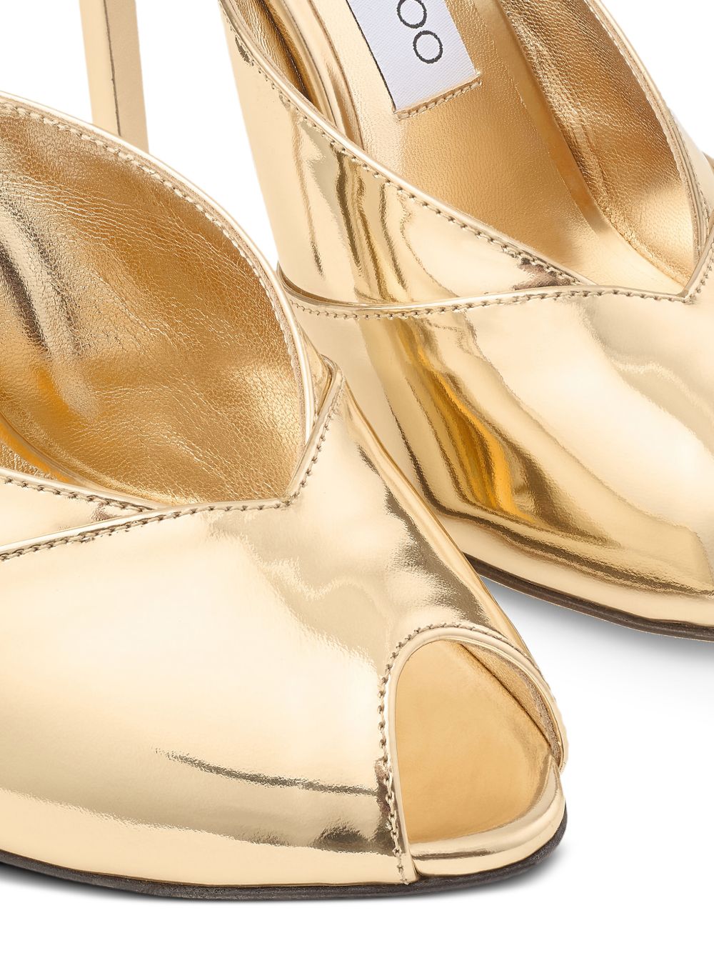 Mules brigitte con finitura metallica in oro Jimmy choo - donna 