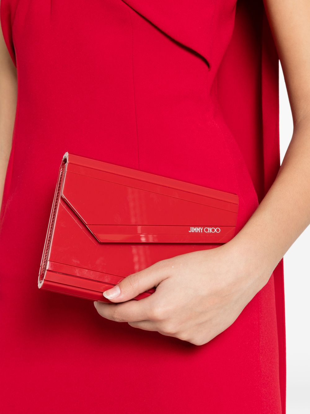 Borsa con logo candy in rosso Jimmy choo - donna 