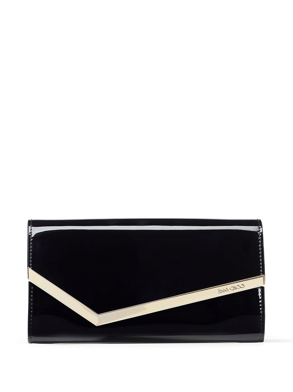 Clutch emmie con finitura lucida in nero Jimmy Choo - donna 
