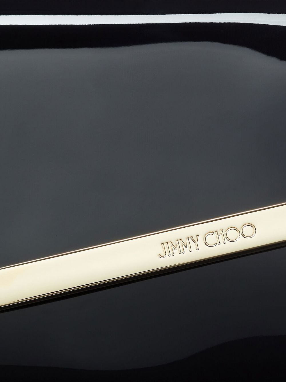 Clutch emmie con finitura lucida in nero Jimmy Choo - donna 