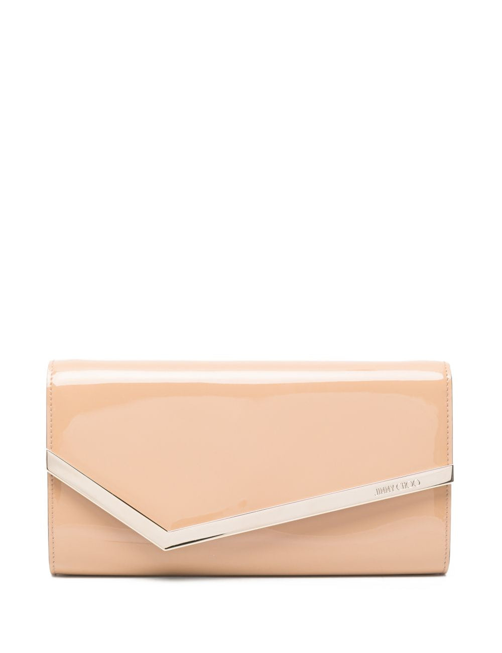 Clutch in pelle lucida emmie in beige Jimmy choo - donna 