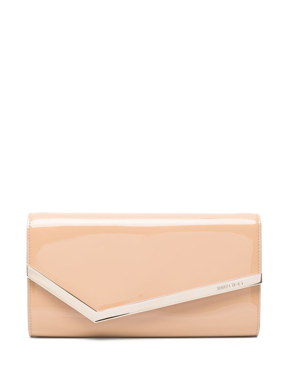 Clutch in pelle lucida emmie in beige Jimmy choo - donna 