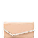 Clutch in pelle lucida emmie in beige Jimmy choo - donna 