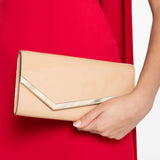 Clutch in pelle lucida emmie in beige Jimmy choo - donna 