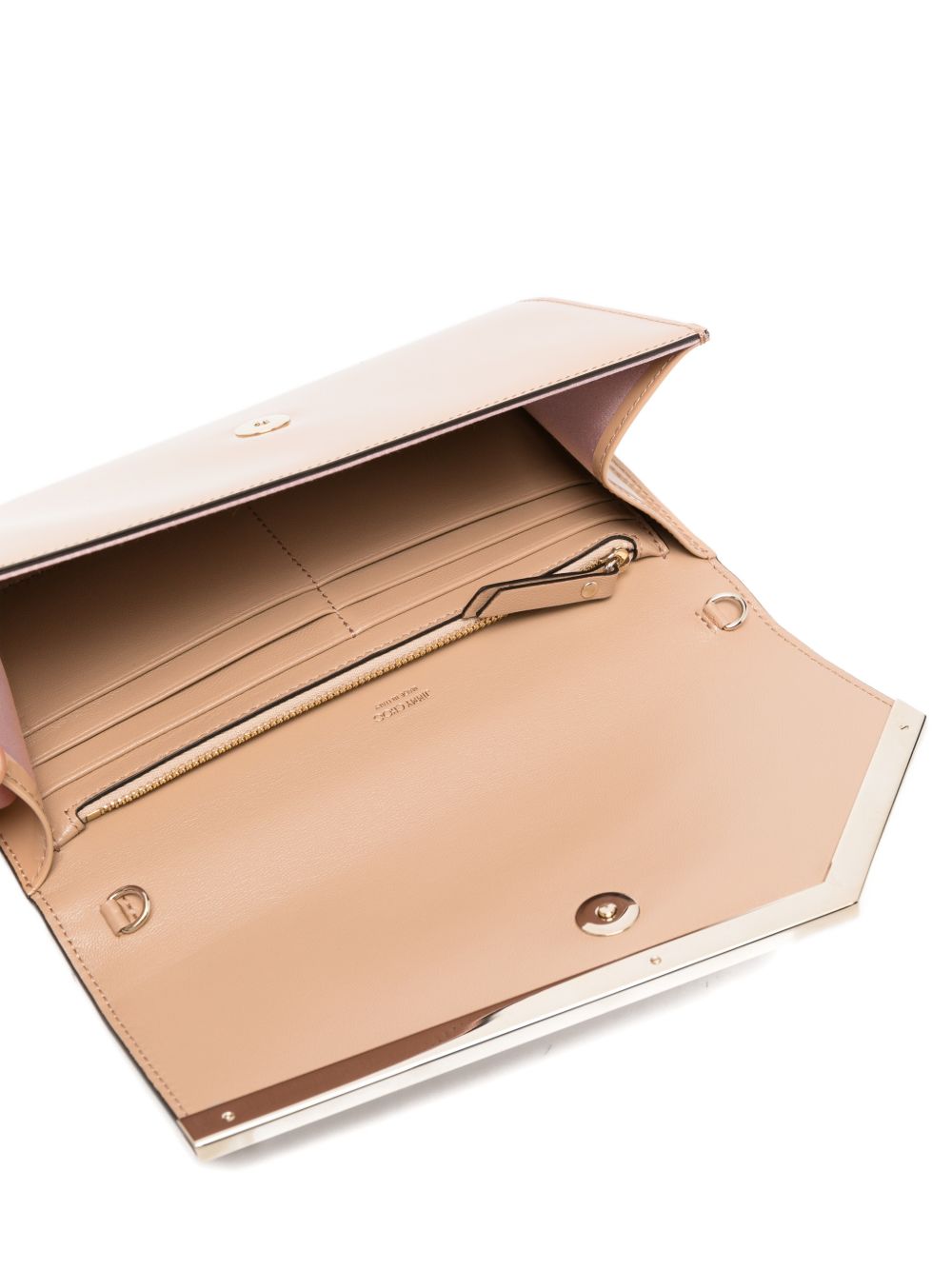 Clutch in pelle lucida emmie in beige Jimmy choo - donna 