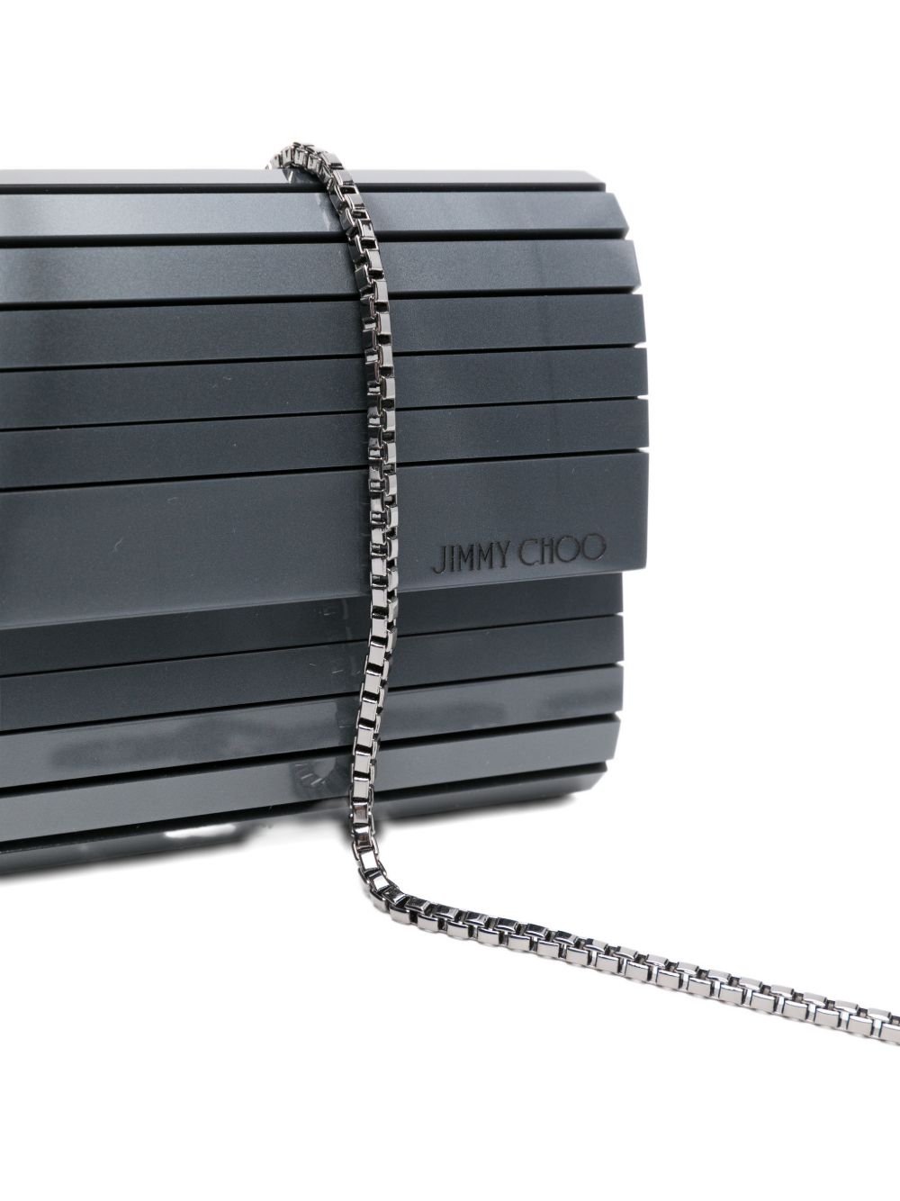 Clutch sweetie con logo in grigio Jimmy choo - donna 