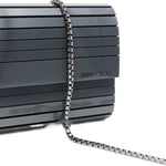 Clutch sweetie con logo in grigio Jimmy choo - donna 
