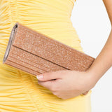 Clutch sweetie con logo in rosa Jimmy choo - donna 