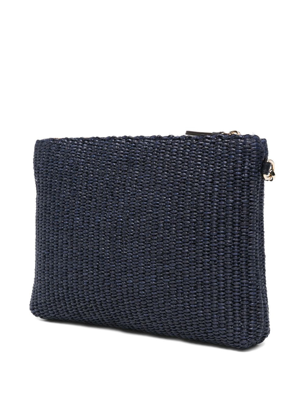Clutch con logo stampato in rafia in blu Jimmy choo - donna 