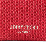 Clutch con logo stampato in rafia in rosso Jimmy choo - donna 